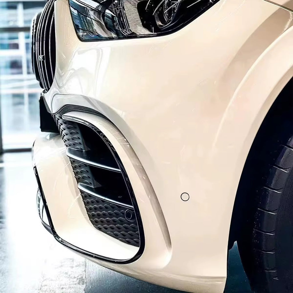 Body Kit  package suitable for Mercedes GLE Coupe C167 after 2019 with black trims, black grille, and black exhaust tips