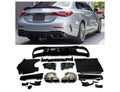 MERCEDES C CLASS W206 AMG63 DIFFUSER ΜΕ ΜΑΥΡΕΣ ΕΞΑΤΜΙΣΕΙΣ