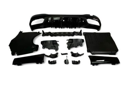MERCEDES C CLASS W206 AMG63 DIFFUSER ΜΕ ΜΑΥΡΕΣ ΕΞΑΤΜΙΣΕΙΣ
